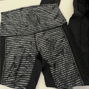 lululemon printed leggings with mesh side panels